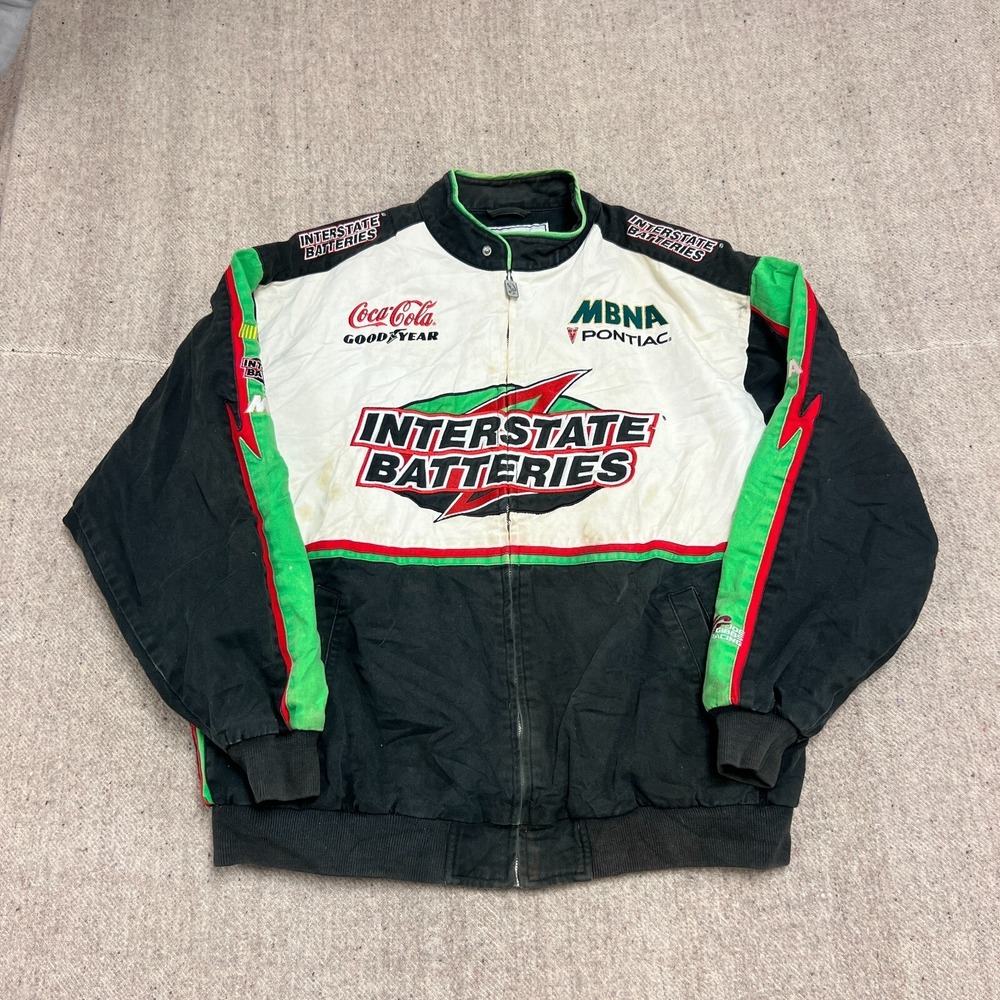 Vintage Bobby Labonte Nascar Jacket Mens‎ XL Black 2000s Chase